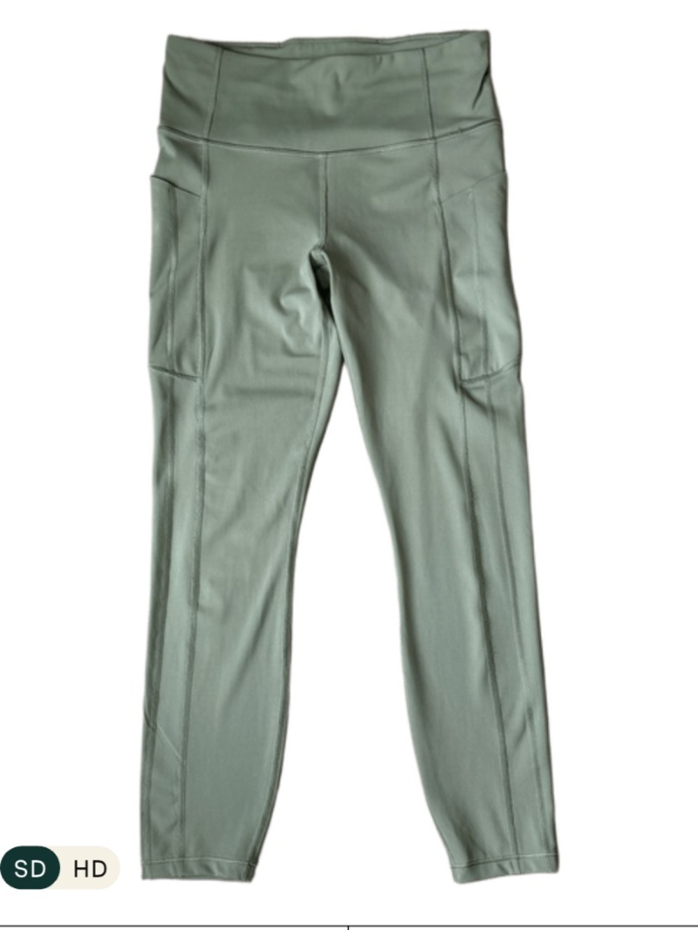 Athleta Ultimate Stash Pocket 7/8 Tight Legging Hi Rise Olive Green Size S/P - Picture 3 of 4